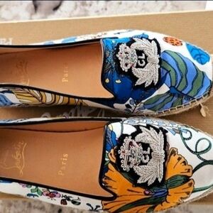 Christian Louboutin Multicolor Embroidered Espadrilles